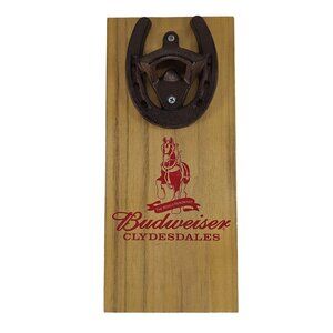 Budweiser Clydesdales Wall Mount Horseshoe Bottle Opener